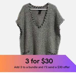 Steve Madden poncho style, oversized sweater.